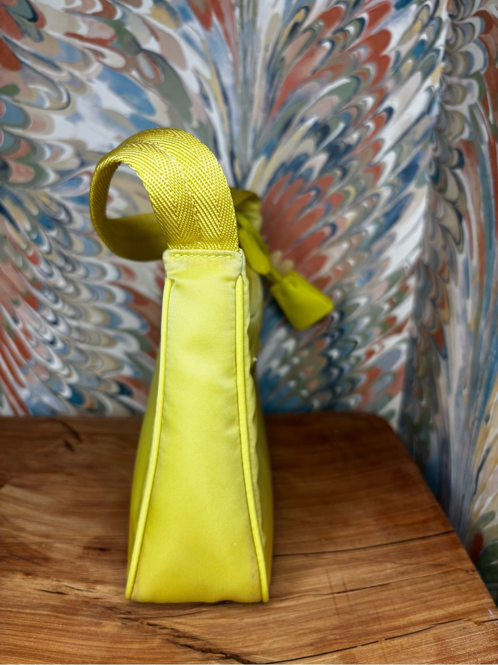 Prada “Ananas” Yellow Nylon Shoulder Bag Y2K Re-edition - Picture 4 of 7